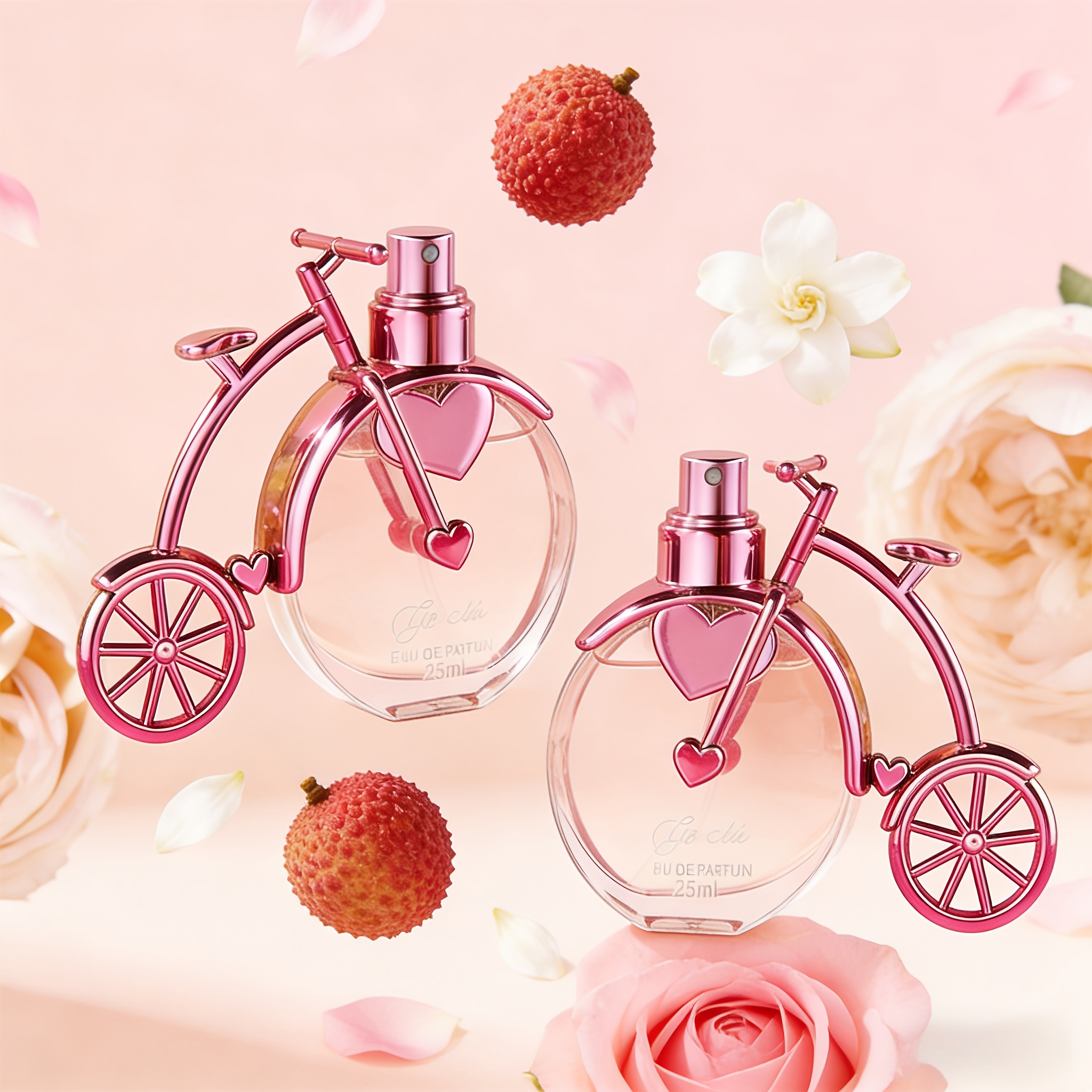 2pcs Pink Stylish Fragrance Set | Contrasting Scents: Oriental Floral Bicycle () & Spicy High-heel (30ml) | Perfect For Gifting & Self-use