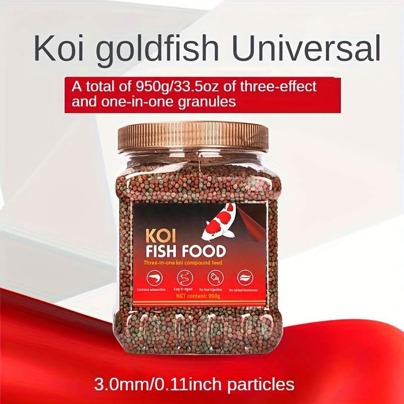 

950g/33.51oz, Pellets, Colored Granular Fish Grainbalanced Diet, Suitable For Koi, Goldfish, , Betta.aquarium Fish, Etc