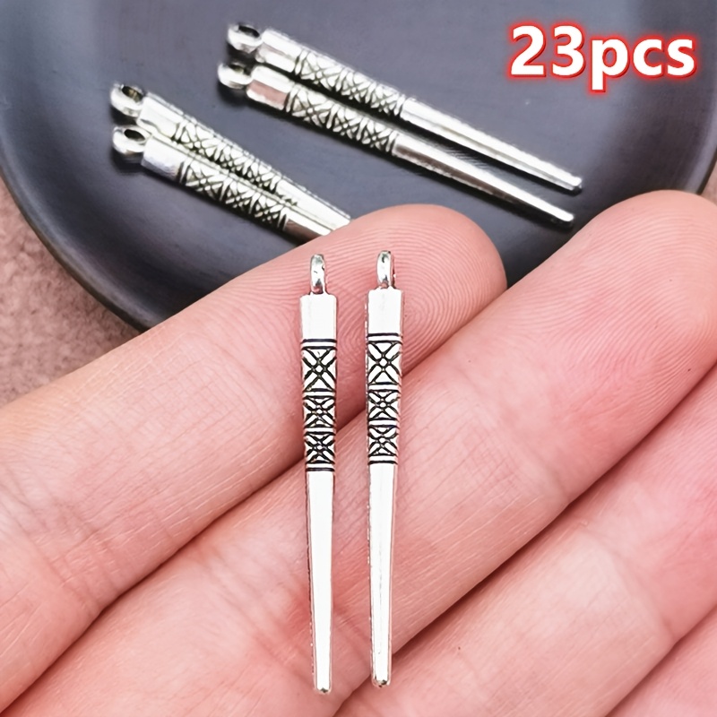 TEMU 23pcs Vintage Cone-shaped Charm Pendants, Necklace Making, Earrings Bag Pendant, Bohemian Style, Handmade Gift Additions, Handmade Jewelry