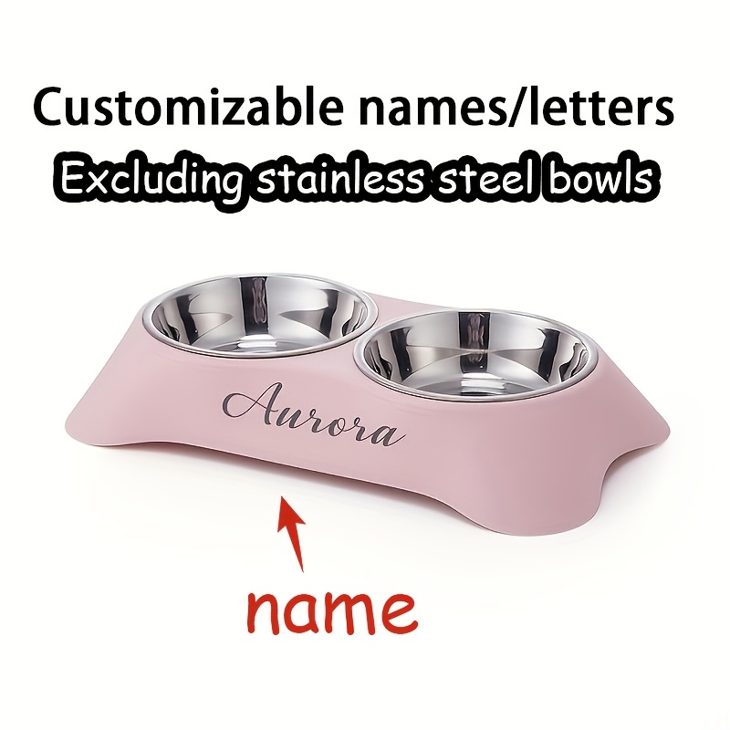 Customized Personalized Dual-Use Pet Bowl for Eating and Drinking, Neck-Protecting Feeding Dish Suitable for Cats, Dogs, and Other Pets
