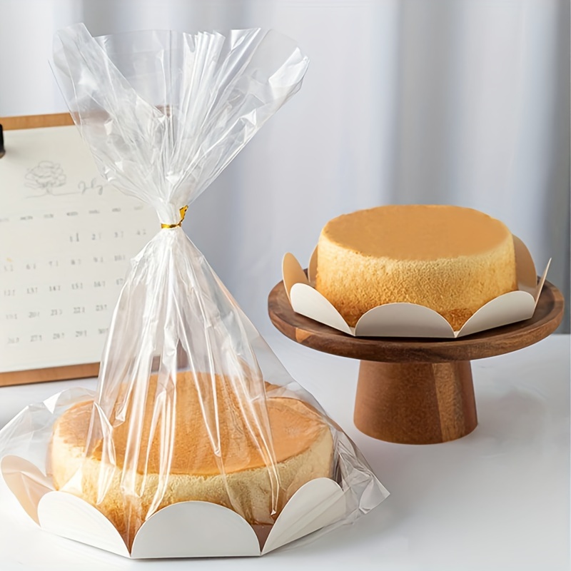 

10pcs Baked Chiffon Cake Package Bags, Pastry Cupcake Toast Bread Bag, Baking Package, For Home Kitchen Bakery Picnic Party, Baking Packaging Supplies