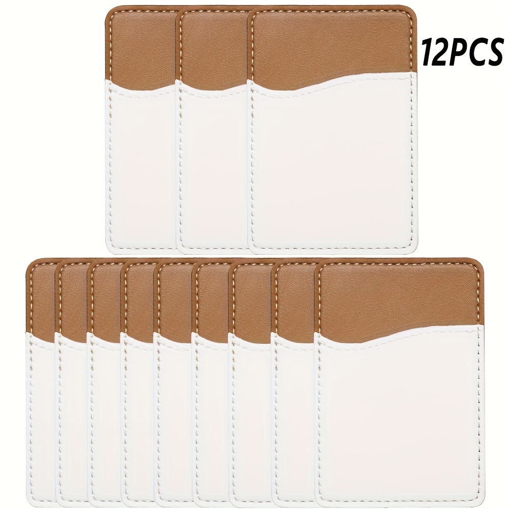 TEMU 12 pezzi Portafoglio per telefono a sublimazione - Porta carte in per retro telefono, adesivo per Iphone , compatibile con termoadesivi, , ,