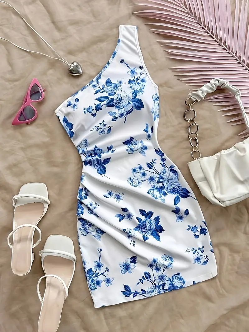 womens blue white floral print asymmetrical one shoulder - Temu Sri Lanka womens blue white floral print asymmetrical one shoulder - Temu Sri Lanka