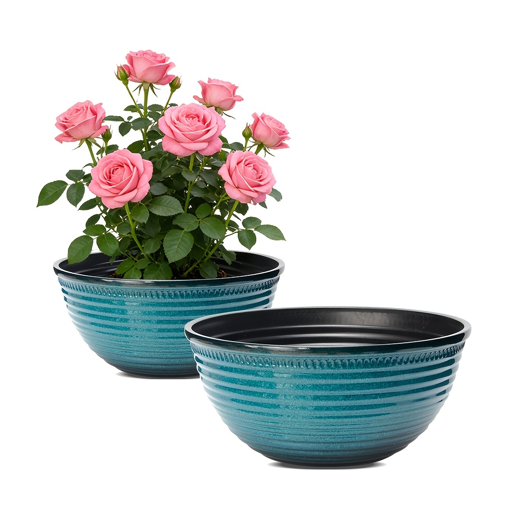 2 pack 10 inch plant pots durable decorative - Temu