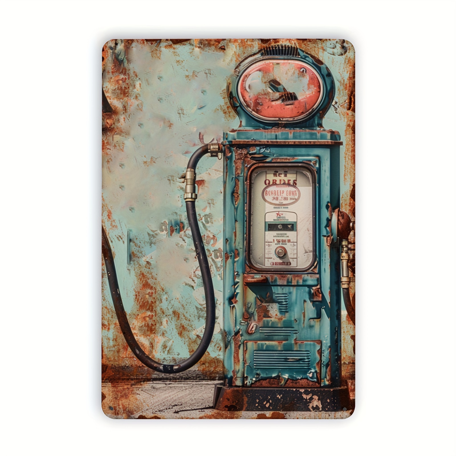 

Vintage Gas Pump Metal Tin Sign - Retro Wall Decor For Garage, Auto Repair Shop, Themed Restaurants - Durable Iron Craft Tool & Supplies, Easy To Install, Reusable - 8x12 Inches - 1pc