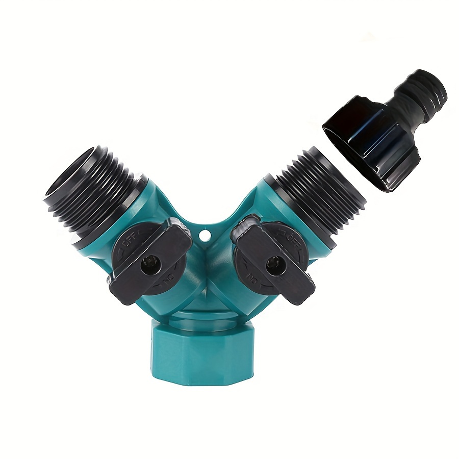 

Durable Plastic Y-connector For Garden Hose - 1pc, Three-way Valve Joint, Standard Us Thread - Ideal For Lawn Care & Irrigation Systems