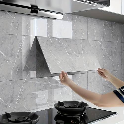 20 piece marble self wall stickers 3d tile oil waterproof heat resistant removable vinyl panels for kitchen bathroom renovation 23 62x11 81inch kitchen tiles stickers waterproof heat proof tile stickers waterproof bathroom