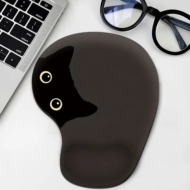 mouse pad with wrist support ergonomic mouse pad with smooth wrist rest comfortable mouse pad suitable for non slip base computer laptop office and home details 2