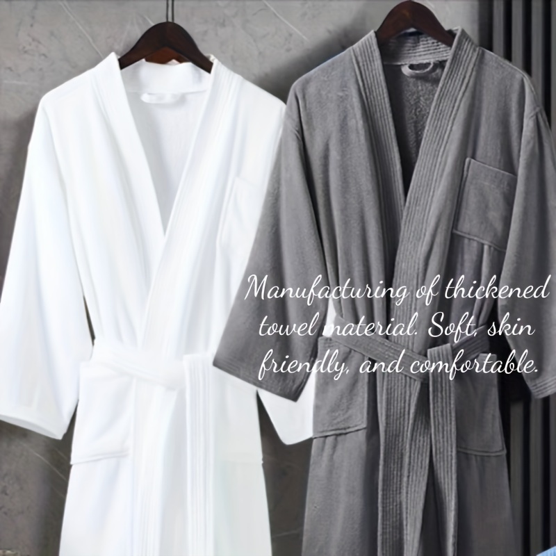 

1pc Bathrobe, Towel , Unisex Couple Bath , , For & Christmas , , Rectangular, 400g/㎡