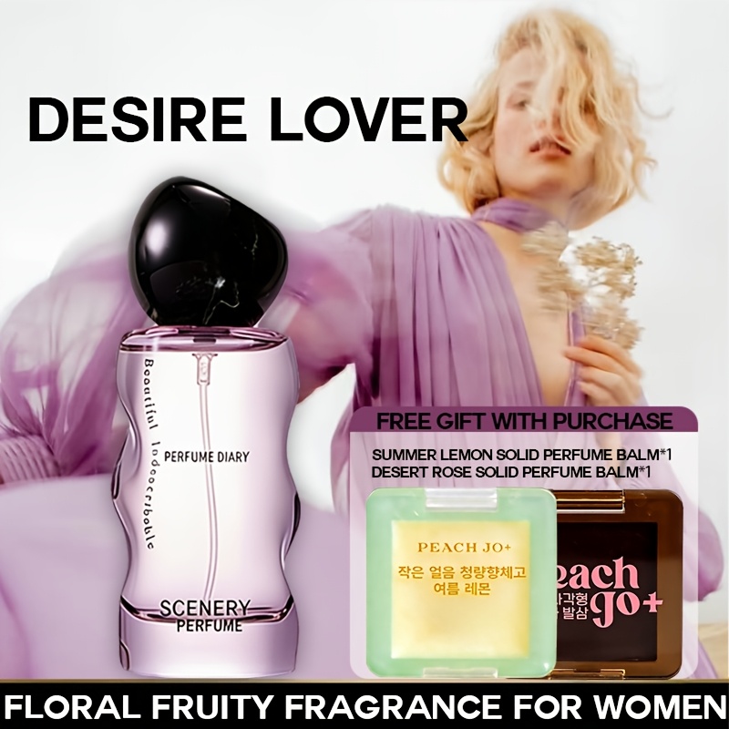 Women'S Desire Lover Eau De Parfum 1.69 Fl Oz, Sweet Yet Not Cloying Scent With Pear & Amber, Enhances Feminine Charm, Ideal For Date & Holiday Gifts