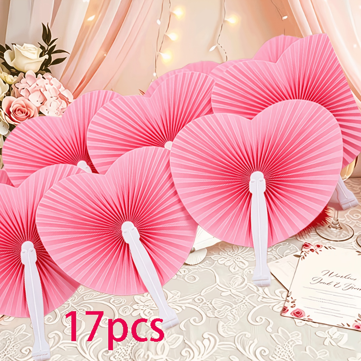 TEMU Éventail pliant personnalisé sur mesure ; Éventail de cérémonie de mariage, souvenir de fête unique, éventail de photo de groupe de d',
