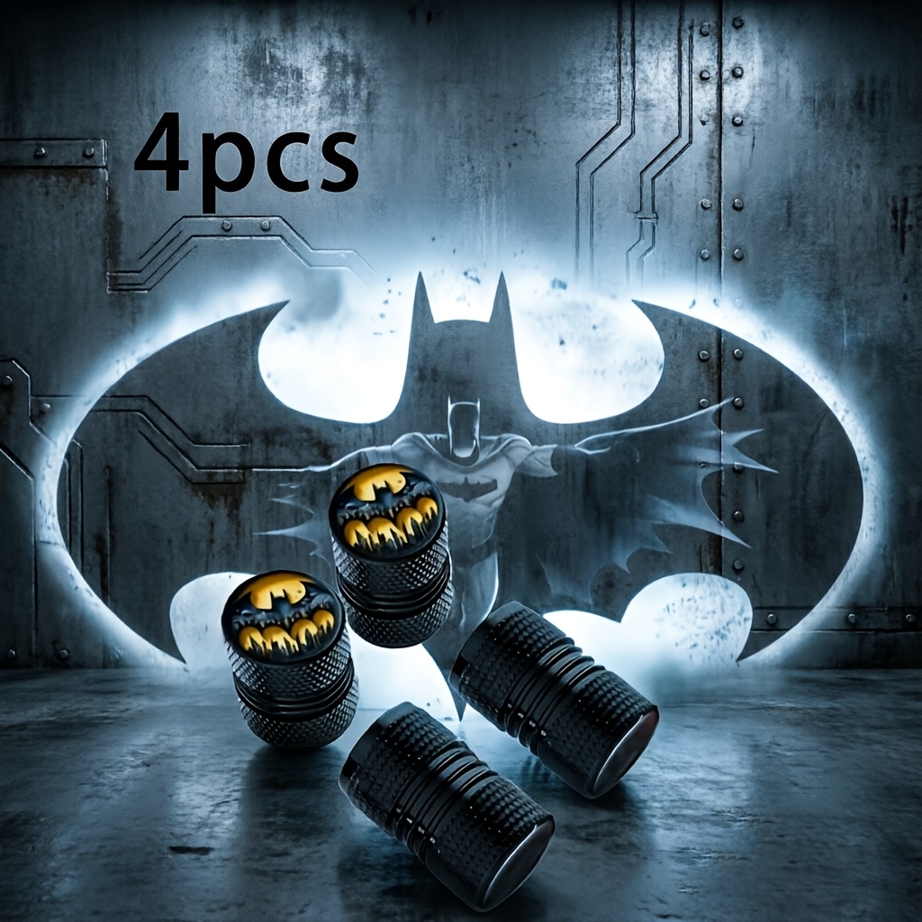 TEMU 4 piezas, de Batman, Adecuado para ruedas de coche, bicicleta, camión, motocicleta y accesorios para el coche