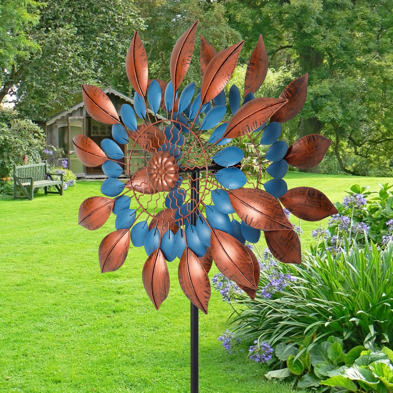 

Wind Spinners Outdoor Metal Large, 84 Inch Yard Spinners, 360 Degrees Kinetic Wind Sculpture Spinner Windmills For Outdoor Yard Lawn Garden Decorations