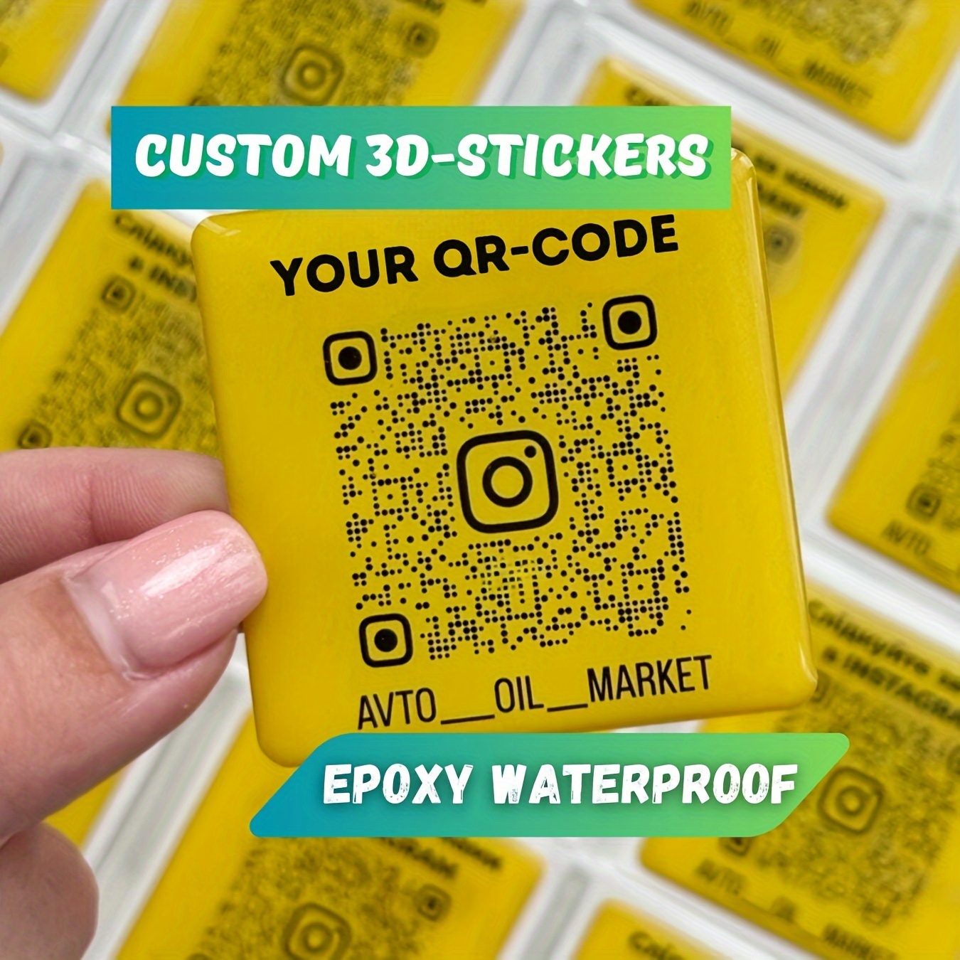 

Custom 3d Stickers, Personalized Resin Rectangle Stickers For Business, High- , Single Use, Waterproof Adhesive Labels