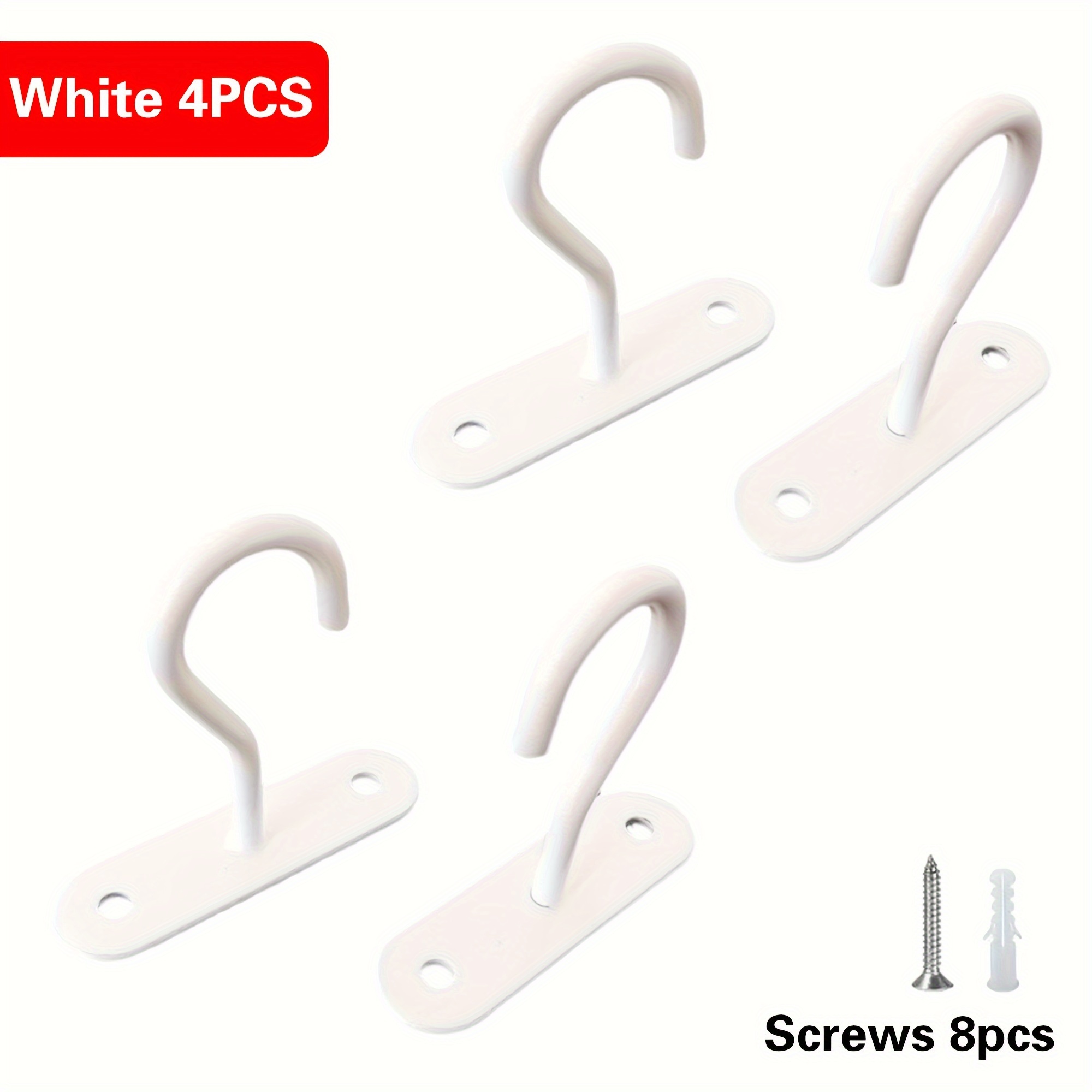 TEMU 4pcs Ceiling Hooks For Hanging Plants Wall Mounted Plant Hooks Wall Hooks For Bird Feeders Lights Lanterns Wind Chime Hooks Indoor And Outdoor