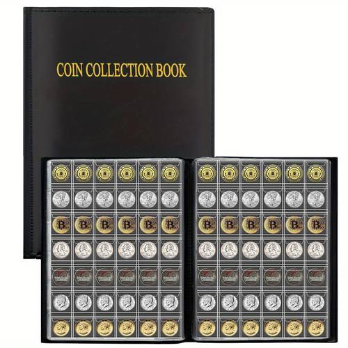 420 girds coin album large capacity pvc stock coin storage book box case organizer for collectors holder supplies coin storage