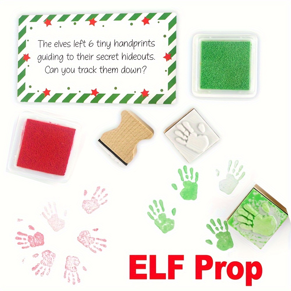 

Little Elves Handprint Kit - Diy Craft Template For Christmas & Winter Holidays, No Power Needed