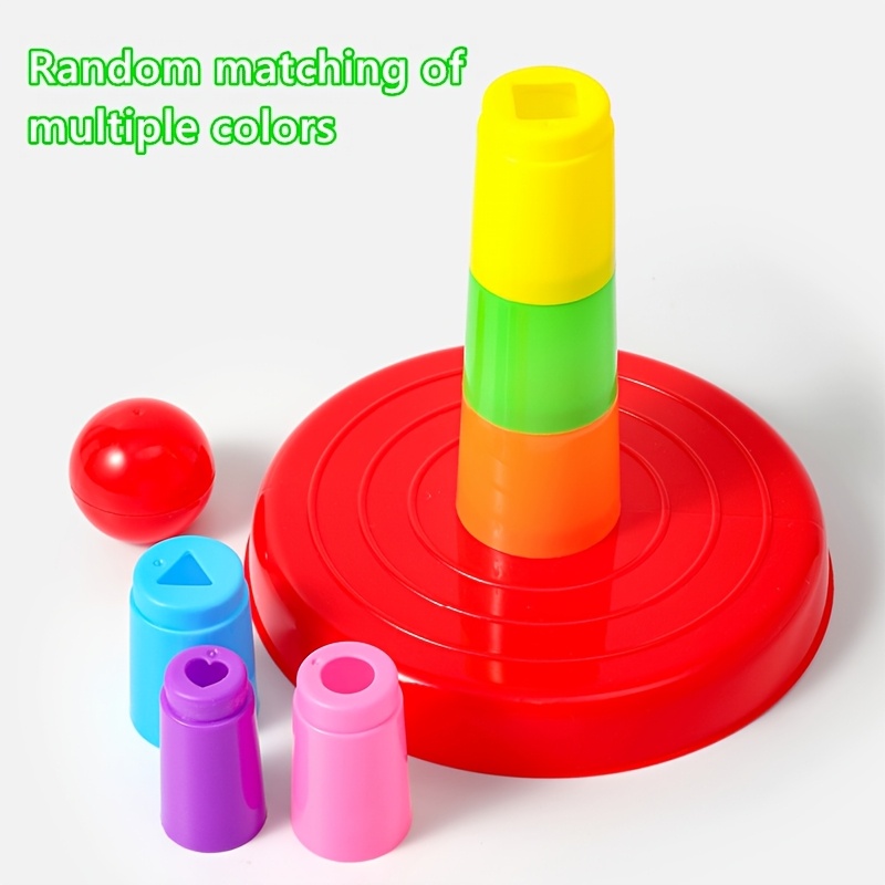Colorful Rainbow Ring Toss Game for Kids - Interactive Indoor/Outdoor Toy with Vibrant Multicolor Rings, Perfect for Parties, Competitions, and Educational Play, Ideal Halloween/Christmas Gift, Educational Playset|Vibrant Playset|Durable PP Material, Ring Toss Game