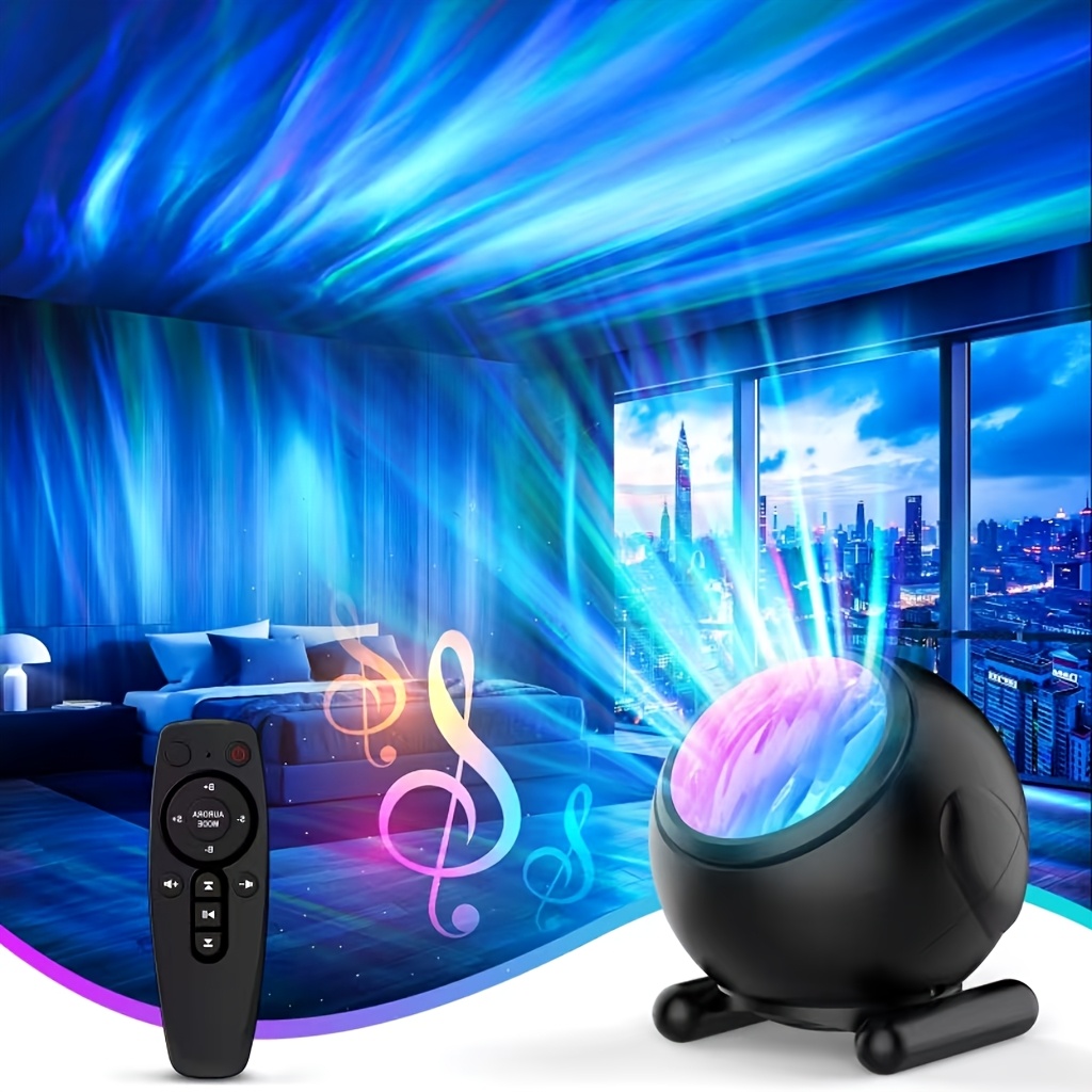 

Aurora Projector With White Noise And Timer, Usb-powered Night Light For Bedroom Decor, Adjustable And , Ideal For Ceiling, Party, Christmas Gift