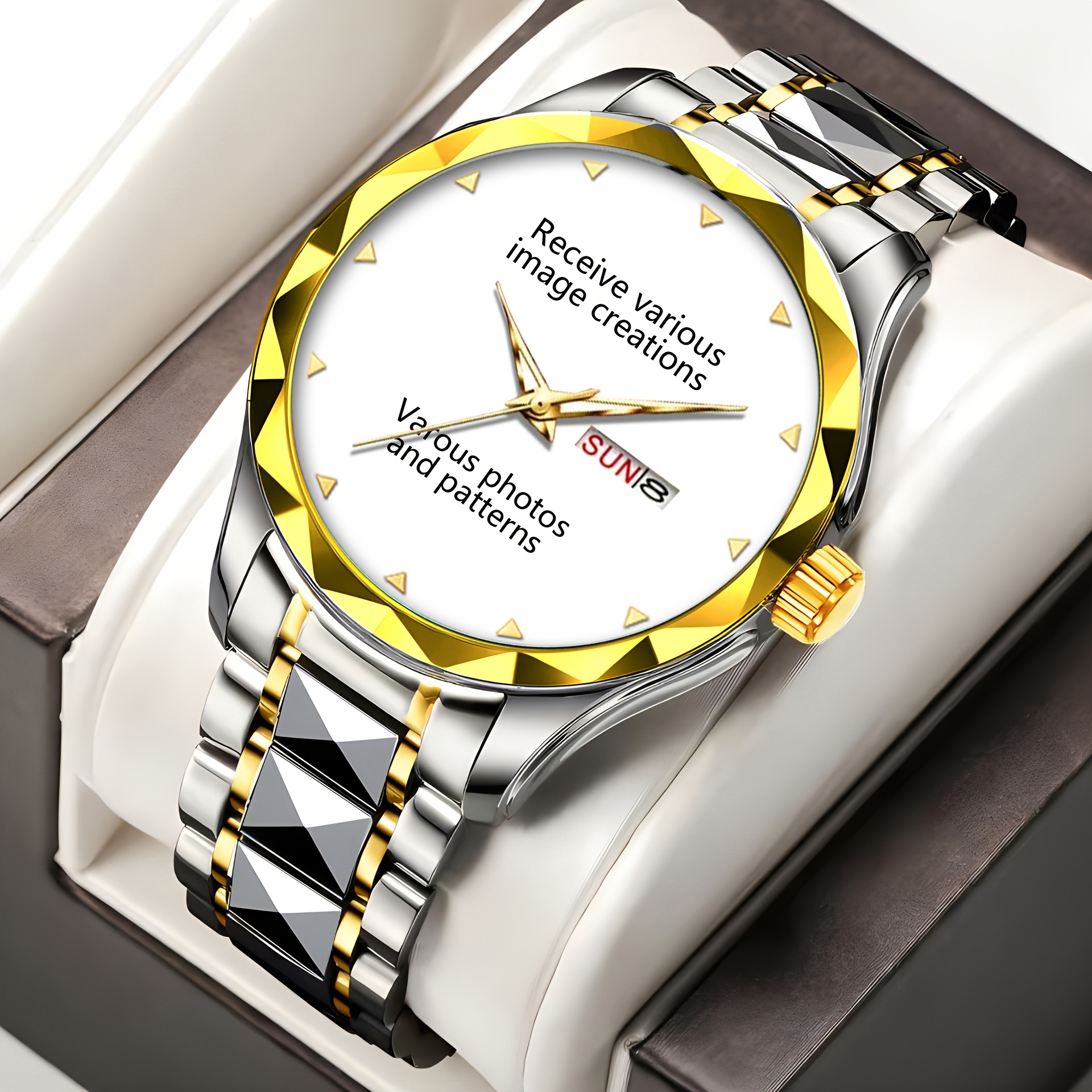 Personalized Photo/Text Watch with Customizable Dial for Men