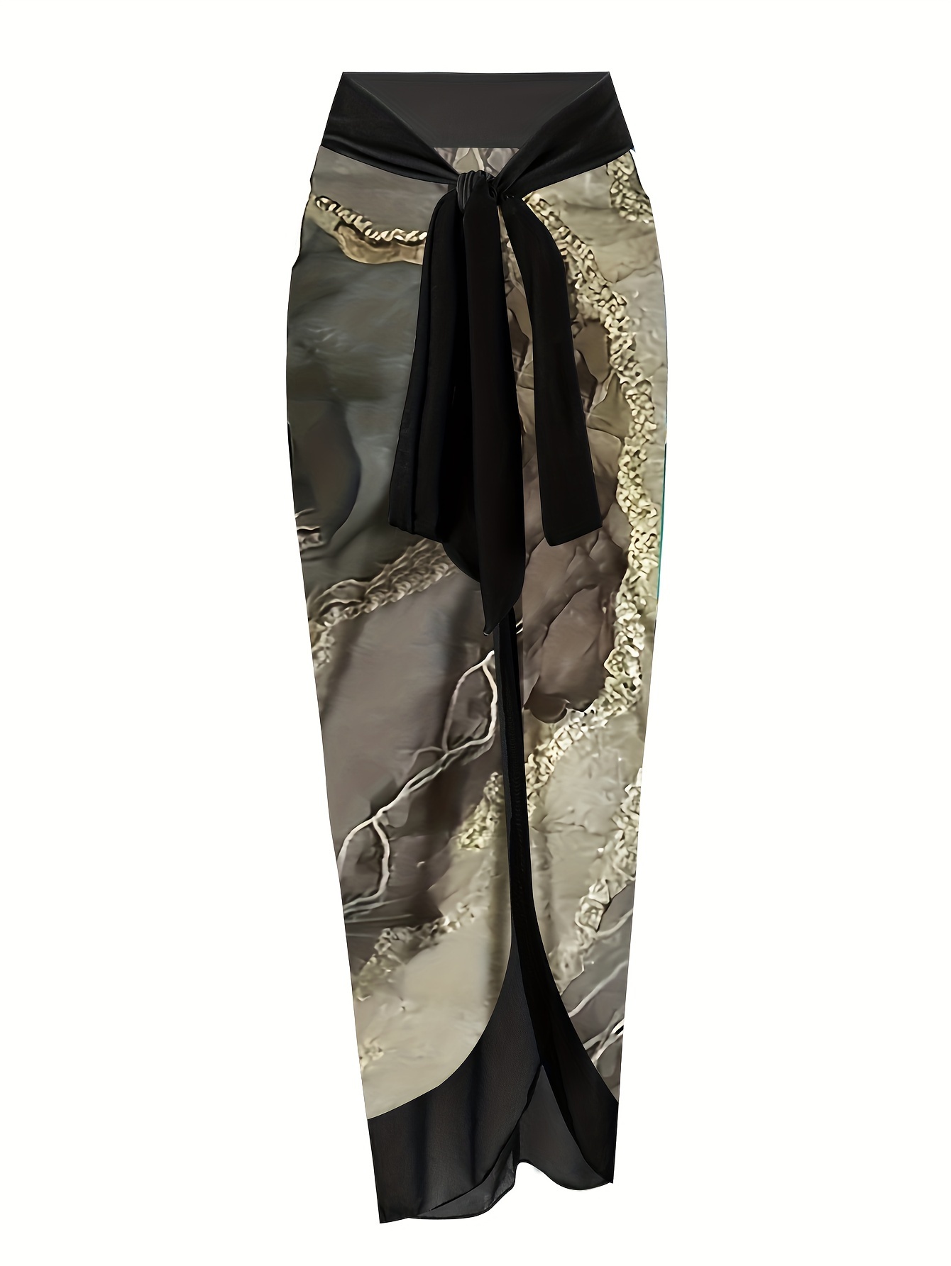 Plus Size Retro Tankini Set Women's Plus Marble Print Tie - Temu