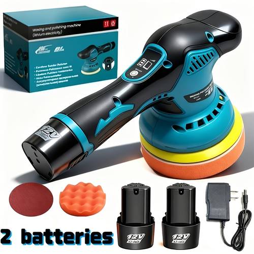 cordless car polisher car polishing kit with battery 8 gears up to 5000 inch grinding screen button for car detailing scratch removal