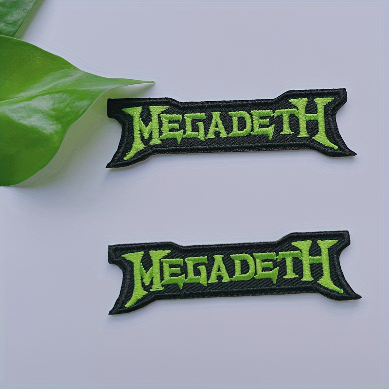 

Heavy Metal Band Embroidered Patches, 2pcs - Green/-on/sew-on Appliques For Diy Jackets, Vests, Jeans, T-shirts & Hats