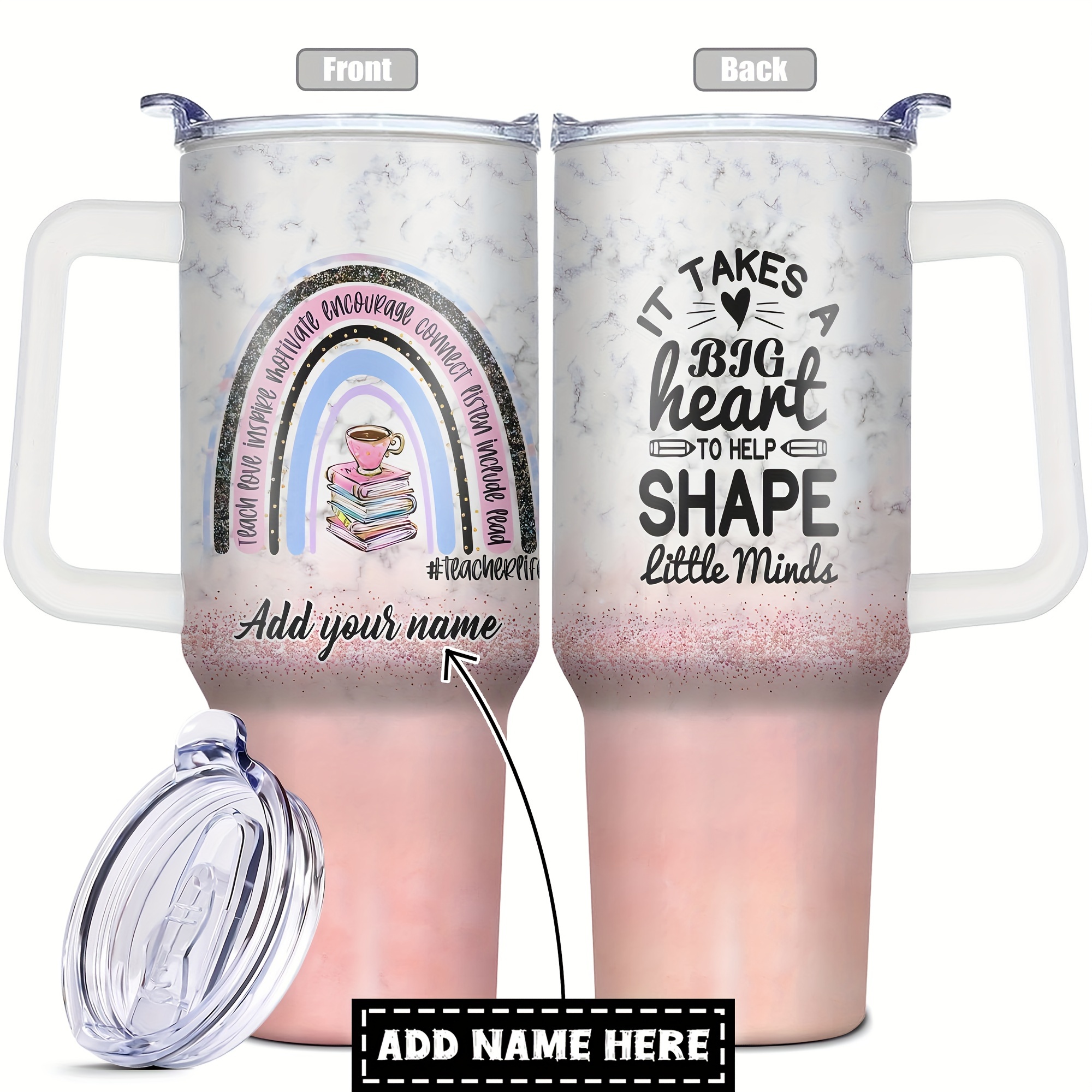 

Customizable 40oz Stainless Steel With Lid - Perfect Teacher Appreciation Gift, & Reusable, Ideal For All