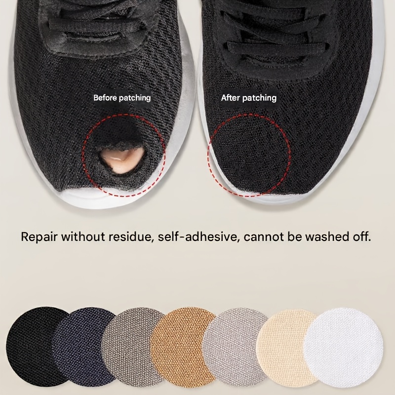 4cm x 4cm   protection patch shoe upper hole repair patch self   no residue toe mesh casual shoe hole patch strong and secure without peeling