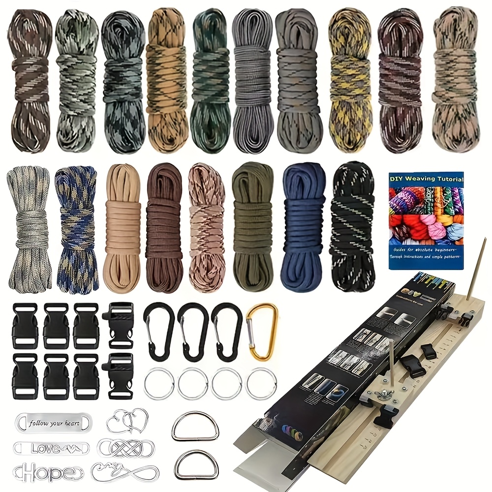 TEMU Diy -strand Braided Cord Tool Set, Dark Series For Combinations, Multiple Colored Cords