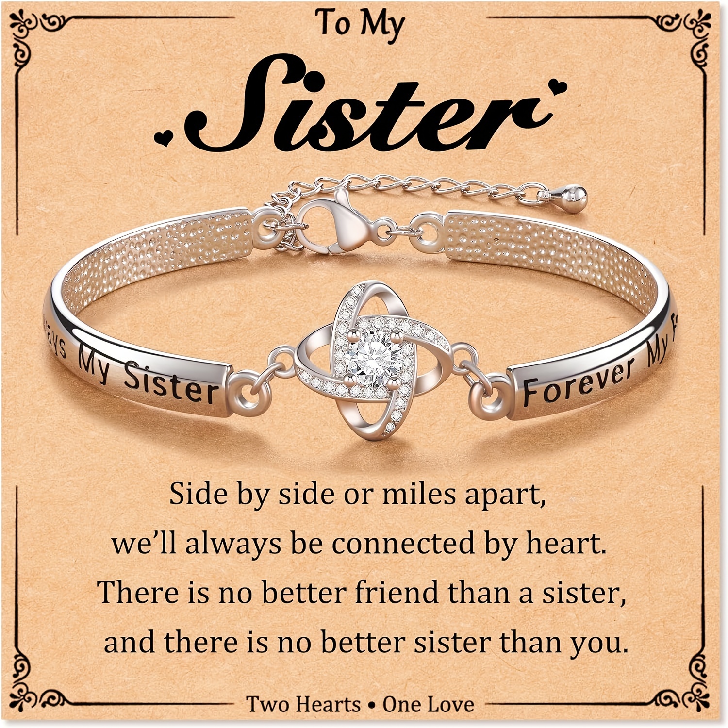 

925 Silvery Bracelet Moissanite - For Sister, Mom On Christmas, , 's & Day | - ,