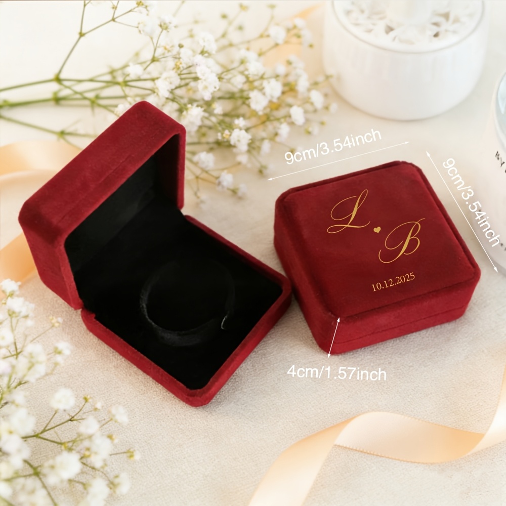 Custom Personalized Velvet Bracelet and Necklace Box, Elegant Storage Case