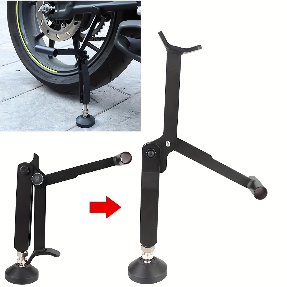 

Heavy Duty Motorcycle Wheel Stand: Adjustable Height And Angle, Base, Suitable For Dirt Bikes And