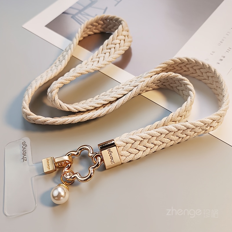 Image of Wide Lanyard Neck Strap For Men And Women, Fashionable Outdoor Anti-loss Woven Phone Lanyard, New Style