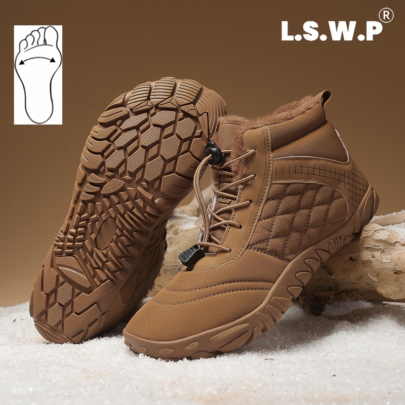 Men's Wide-Fit Hiking Boots with Cushioned Sole