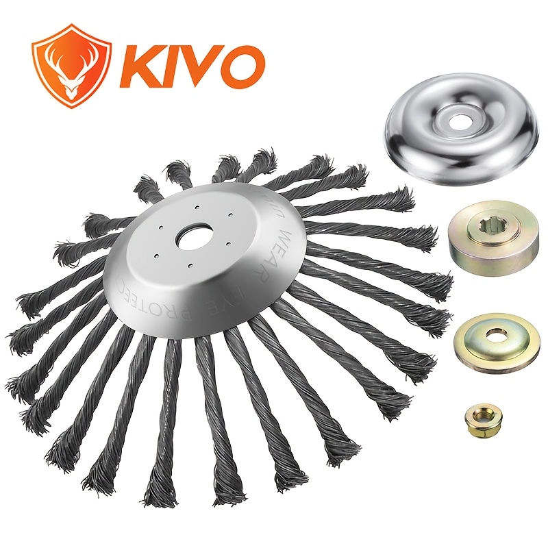 Testa Spazzola Filo Acciaio Testa Per Tagliaerba A Spazzola In - Foto 4