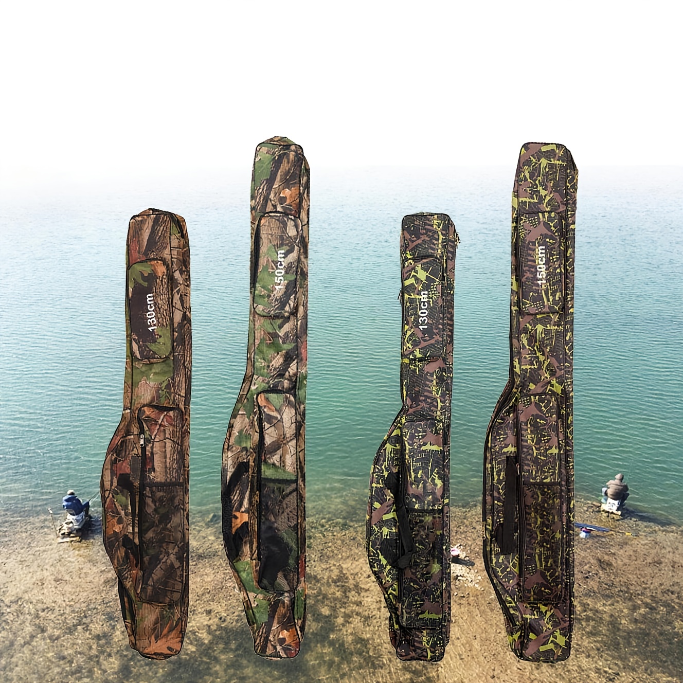 1 Durable 2-Layer Fishing Rod Storage Bag - Portatile Outdoor Army Green Multi Compartment Tackle Box, Heavy Duty Oxford Fabric for Angling Camping Hiking & Accessories Carry Case, 51.18/ 59.06in (130 150cm), Multiple Pocket Organizer with Zipper Closure   Colors, Fishing Gear Bag, Fishing Rod Carrying Case, Fishing Rod Covers And Bags, Fishing Box Storage, Fishing Rod Holder Bag, High Quality Material, Reinforced Stitching