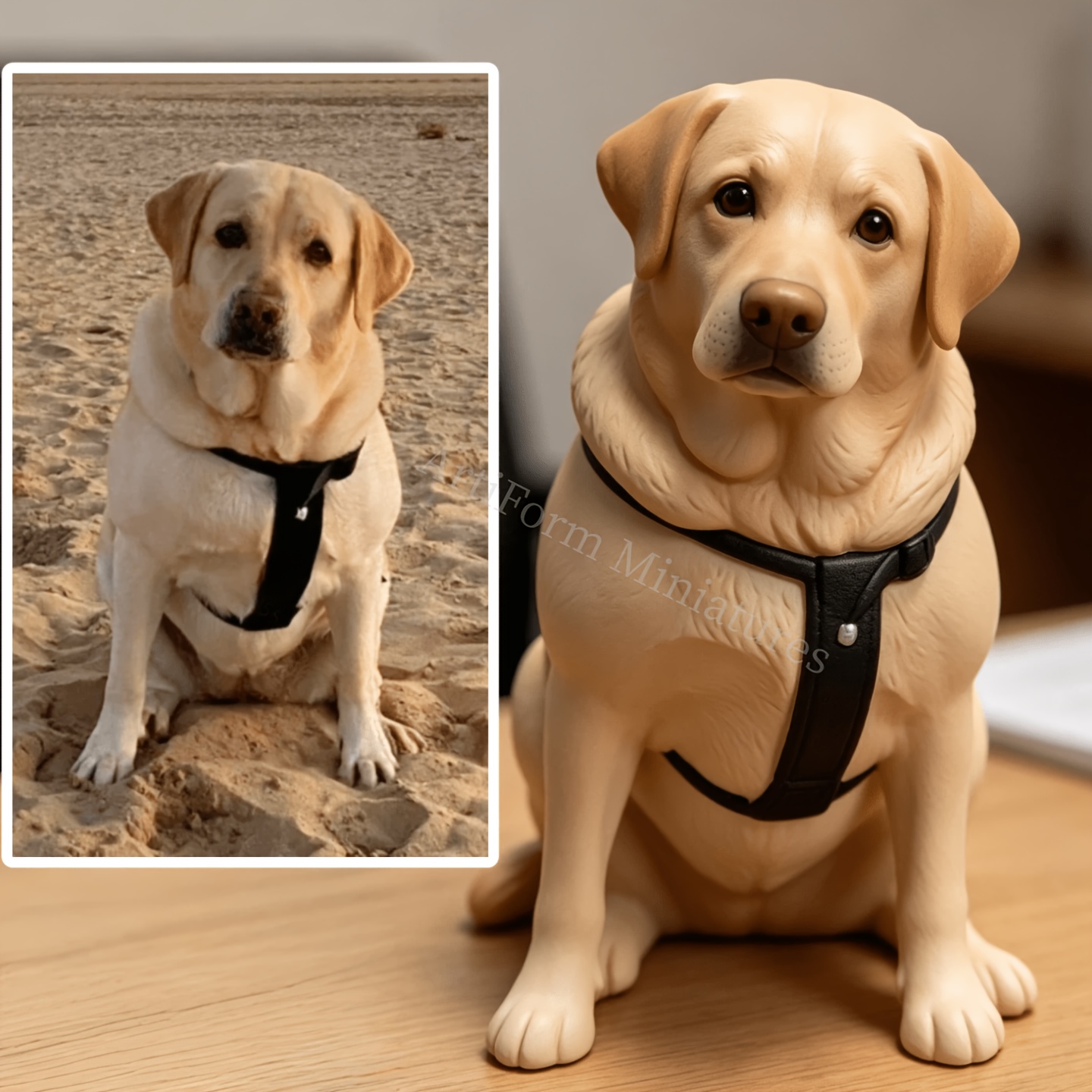 TEMU Custom Statue - Personalized Custom Pet 3d Figurine - Hand-painted Single Custom Desktop Ornament Figurine, Photo-customized Cat And Dog