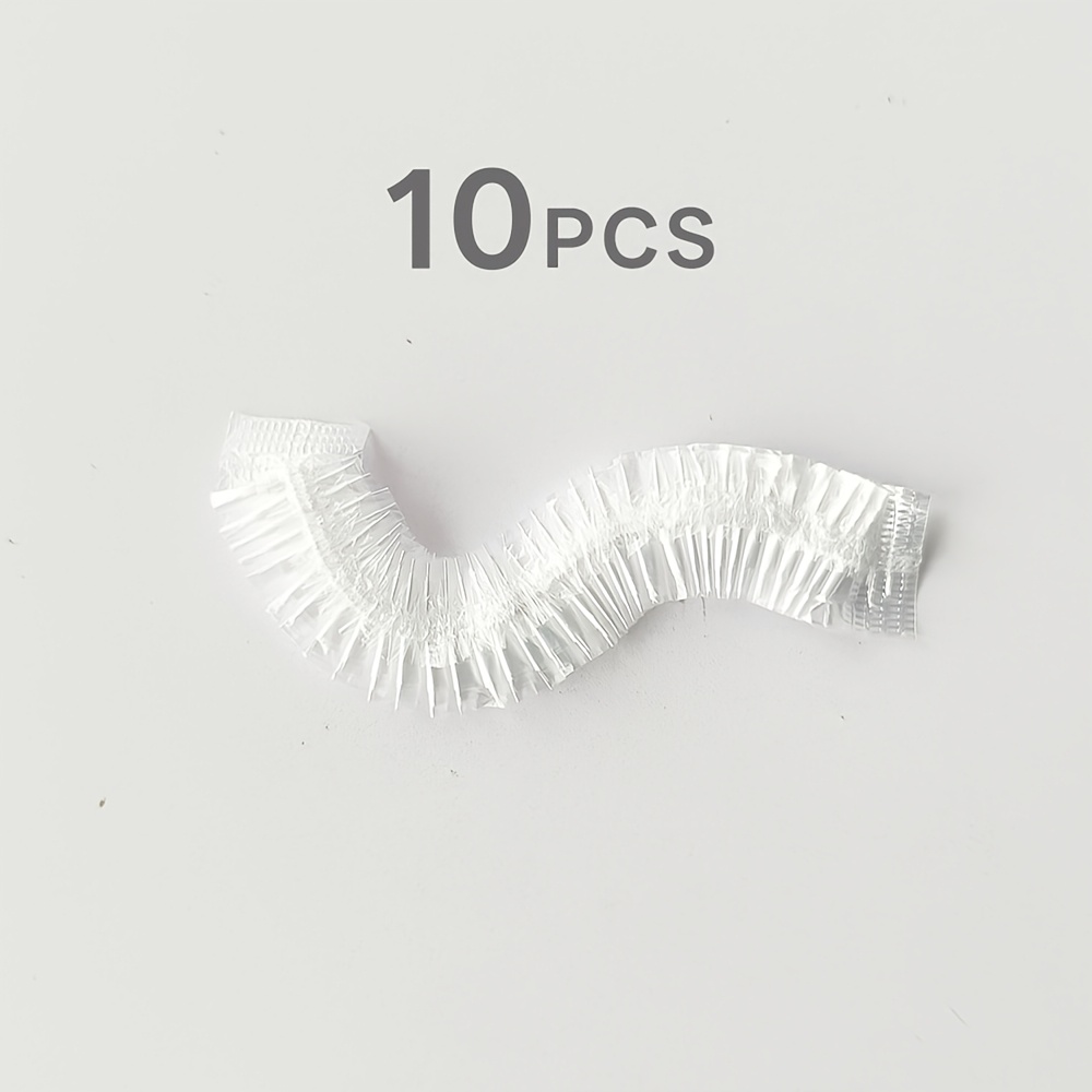 TEMU Cuffie da doccia in plastica da 10 pezzi/confezione (taglia grande): cuffia da bagno monouso in plastica per capelli lunghi e spessi, cuffie per