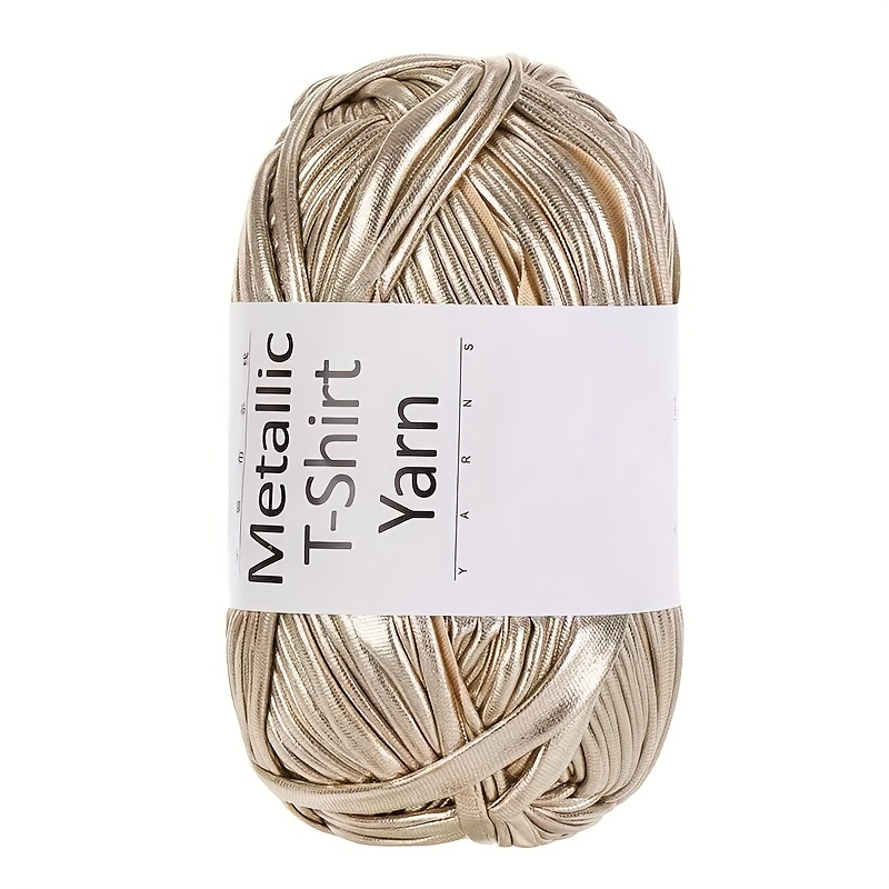 TEMU 1 Rouleau de Fil de Gaze Métallique 100G, Fil à Tricoter pour T-Shirt, Tissu Tissé de 2Cm de Large, Fil à Tricoter Manuel Haute Élasticité, pour