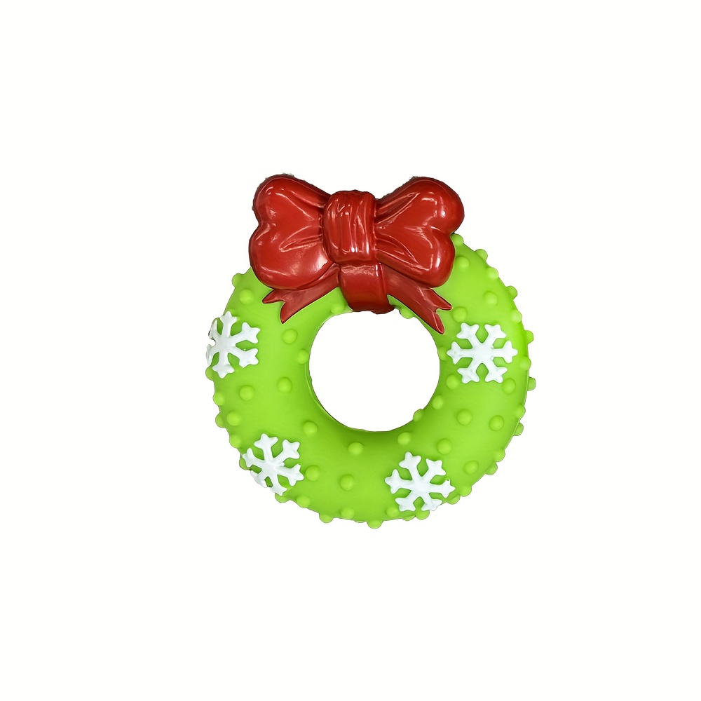 TEMU Christmas Dog Toys, Squeaky Candy Cane & Wreath Set, Christmas Toys For Puppies, Festive Christmas Dog Toy, Great Christmas Pet Gifts