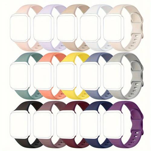8 15 packs soft silicone watch bands waterproof sport watch straps for men and women compatible with 40mm 41mm 38mm 45mm 44mm 42mm series 10 6 5 durable replacement wristbands with comfortable wear