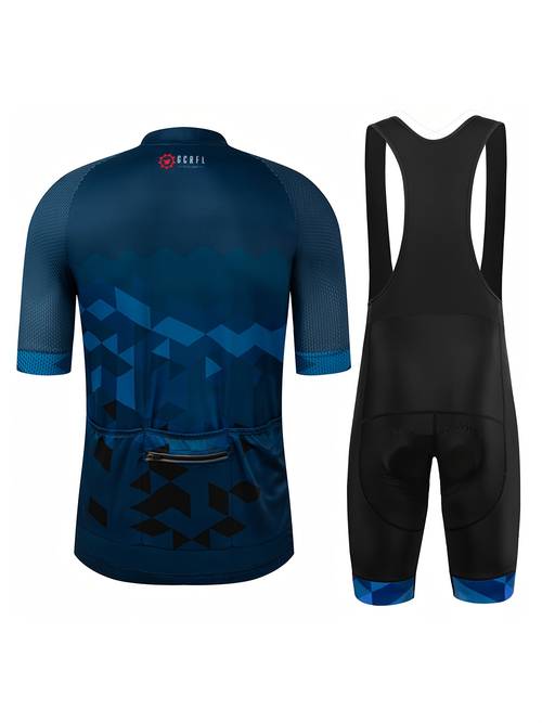 mens summer cycling short sleeve suit suspender shorts quick drying breathable bike outfit road sports apparel gear
