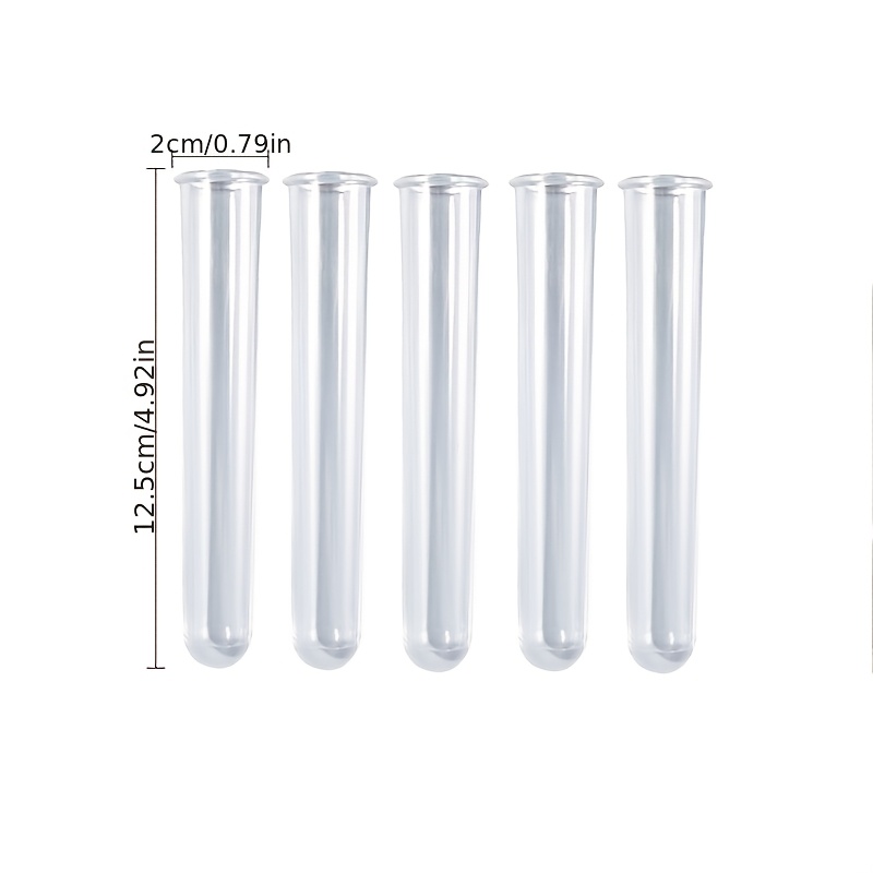 5pcs Transparent Acrylic Tubes, Suitable For Hydroponic Plant Cultivation, Home And Office Decoration, Clay Mold Accessories