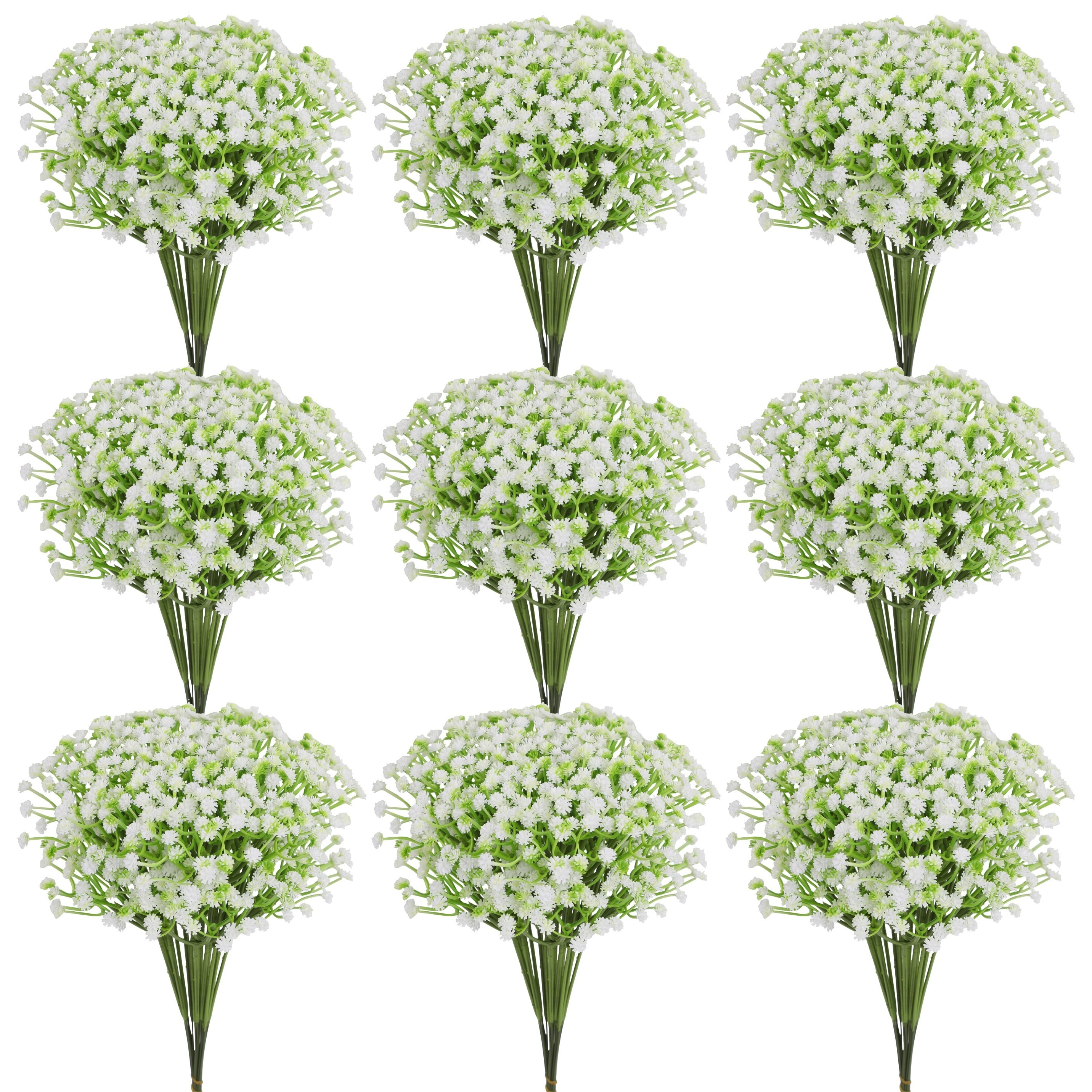 

50-pack Premium Artificial Baby's Breath Bouquets - Plastic Gypsophila Stems For Home, Office, Garden Decor - Ideal For Wedding And Engagement Celebrations, Bridal Reception Centerpieces