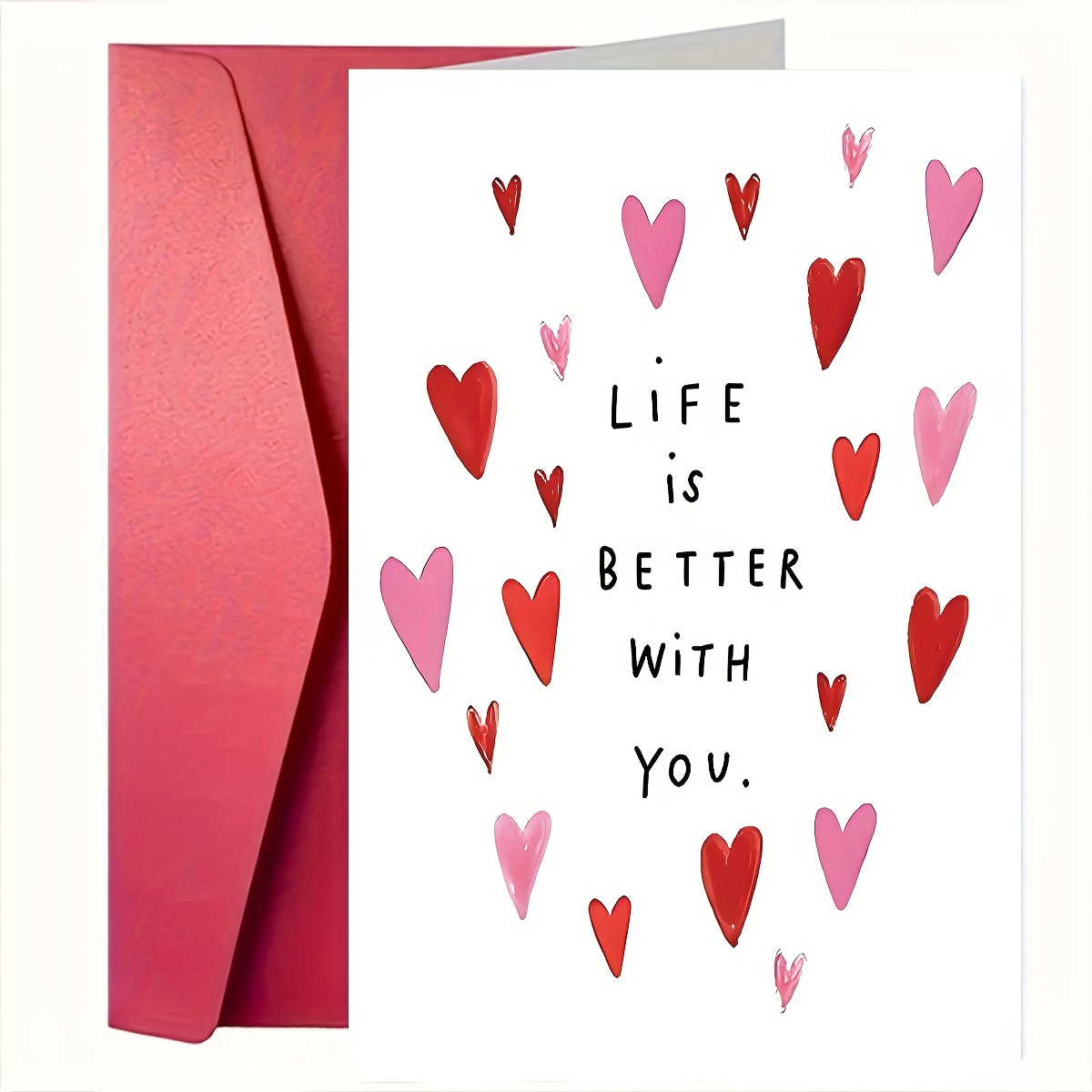 1pc Loving Anniversary Card With " Better " Expresses A For The Recipient. For Wives, Husbands, , And Girlfriends On Special Occasions Like Wedding Anniversaries.