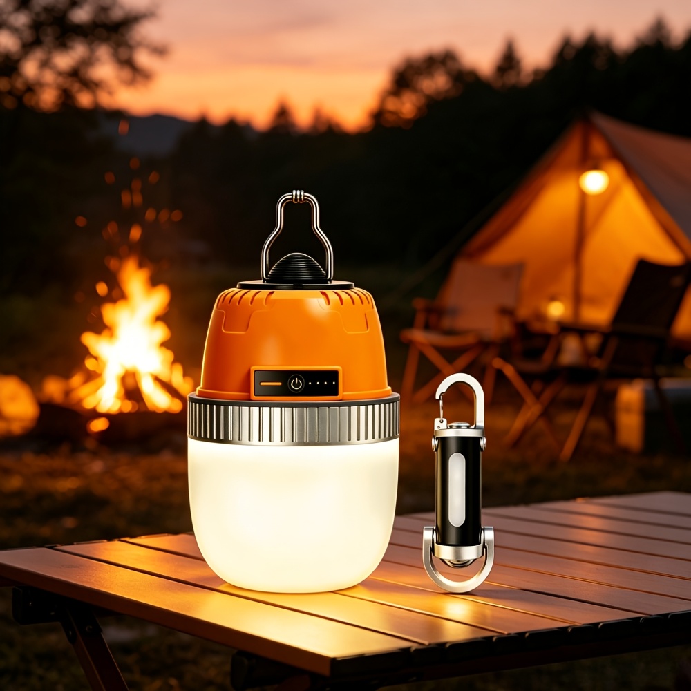 TEMU Buy 1 Get 1 Free, Total Of 2pcs. Outdoor Lights For Camping Lantern, Built-in Battery Usb Rechargeable, Can Charge Mobile Phones, Led Camping