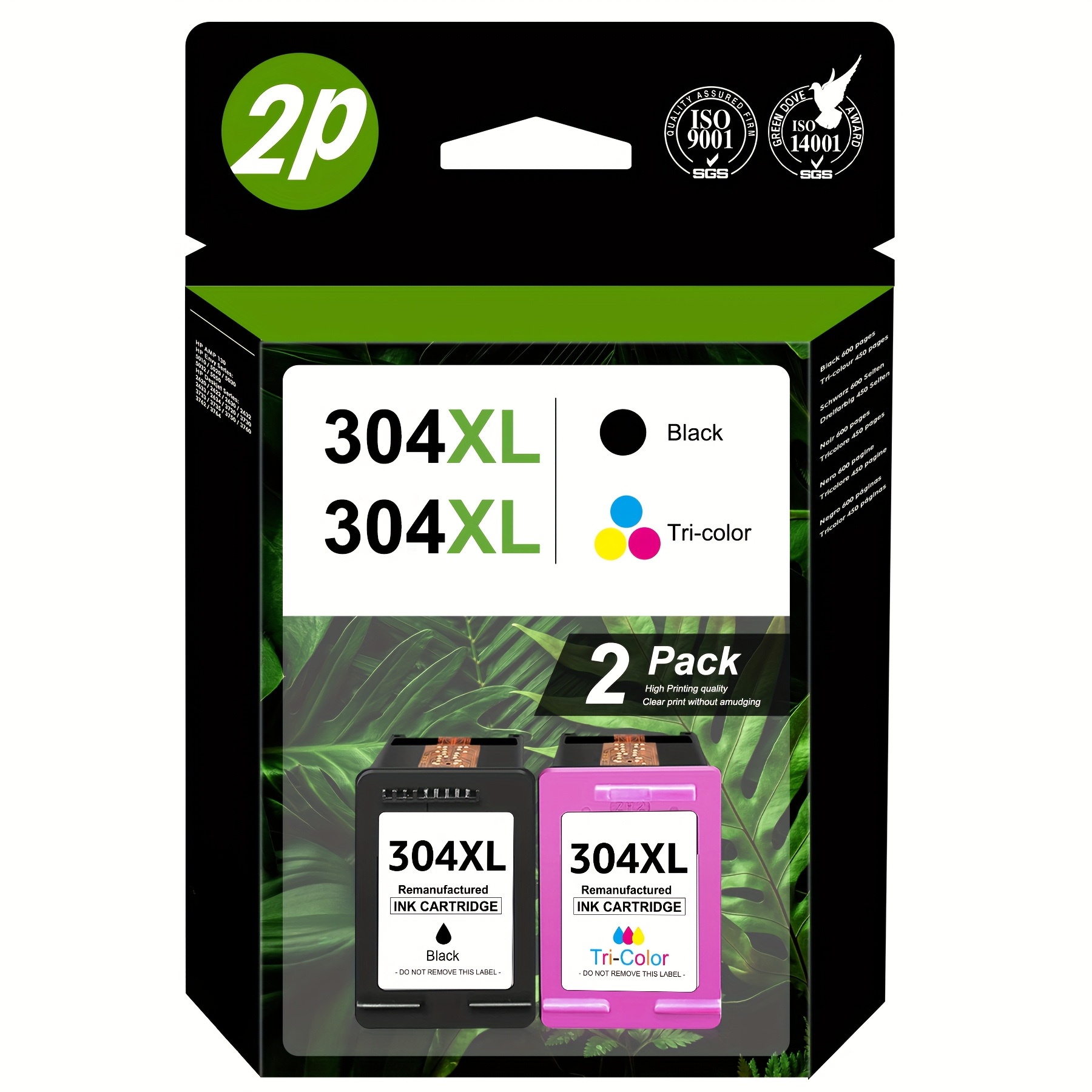 E-shop 304 XL Druckerpatronen Multipack 304XL Ersatz Für HP 304 Druckerpatronen Schwarz Für HP 5000 5030 5010 5020 5032 5020 Für HP 3750 2630 2620 2622