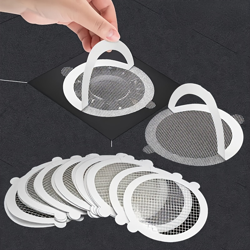 

20pcs Shower Drain Hair Catcher Covers, Anti-clogging & Drain Mesh Stikcer, Hair Catcher, Shower Hair Stopper, Mesh Filter Sticker, Bathroom Supplies, Bathroom Accessories