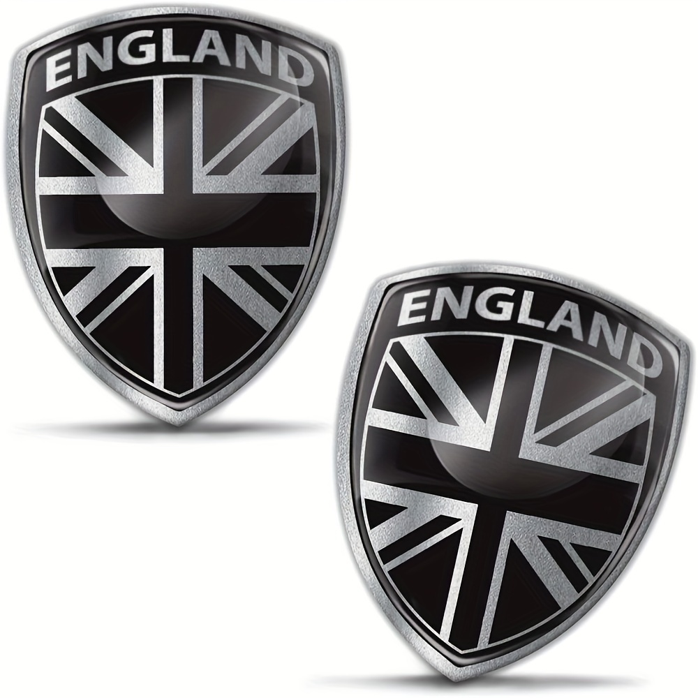 

2 X 3d Semi-spherical Silicone Sticker Decal Car Motorcycle Country England Uk Gb Uk Uk Uk Uk Jack Silvery Black Flag F 151